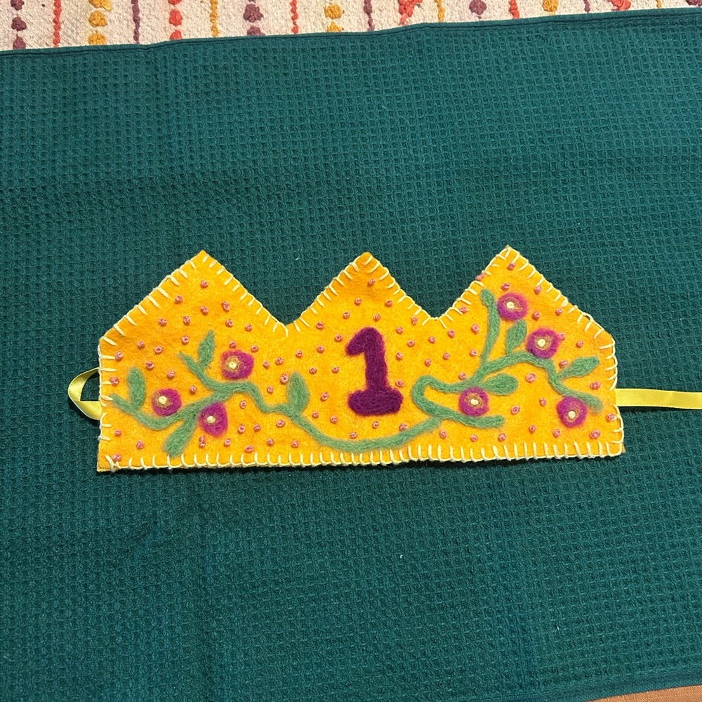 Felt First Birthday Crown